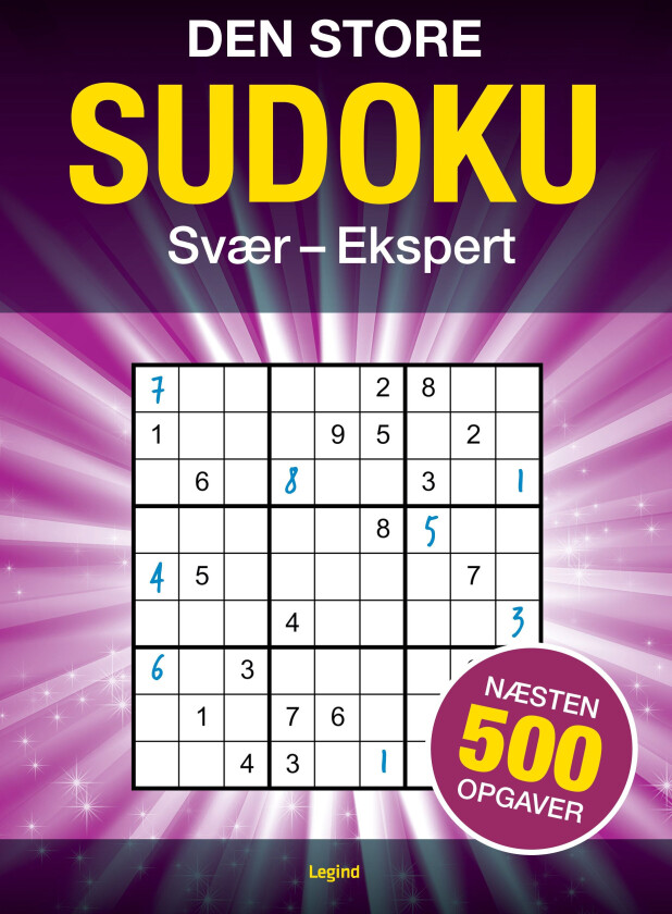 Den store Sudoku - 500 opgaver Språk: Dansk