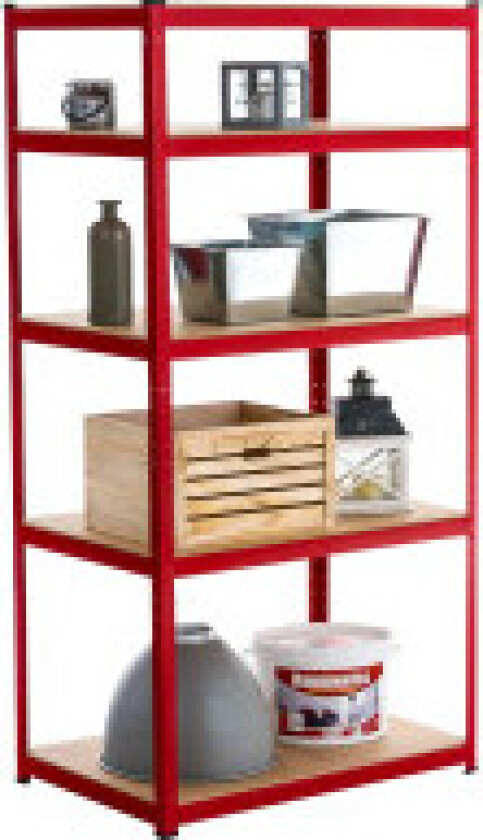 Oppbevaringshylle STOR 90x45x180 cm Rød