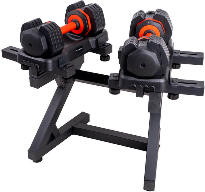 Bilde av Justerbare manualer, 2 x 6.5 - 24.5 kg med stativ, inSPORTline DuraBell