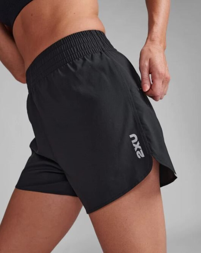 Aero Hi-Rise 4 Inch Shorts Black/Silver Reflective