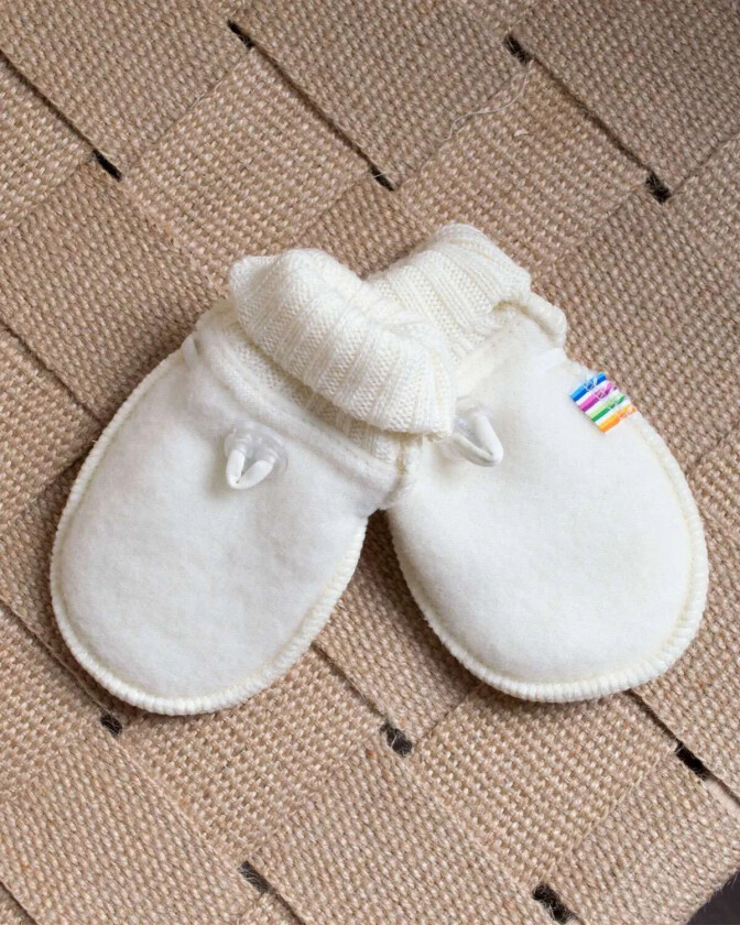 Votter i naturfarget soft ull | Joha | Baby | Off-white | størrelse 80 | 100% Soft Ull til