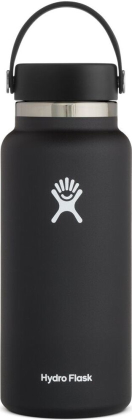 32 Oz Wide Flex Cap Black BLACK