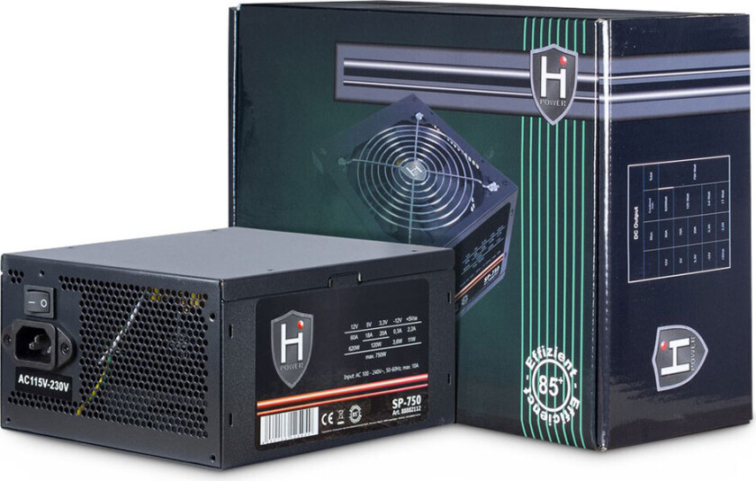 HiPower SP-750 Strømforsyning (PSU) - 750 Watt - 120 mm - 80 Plus