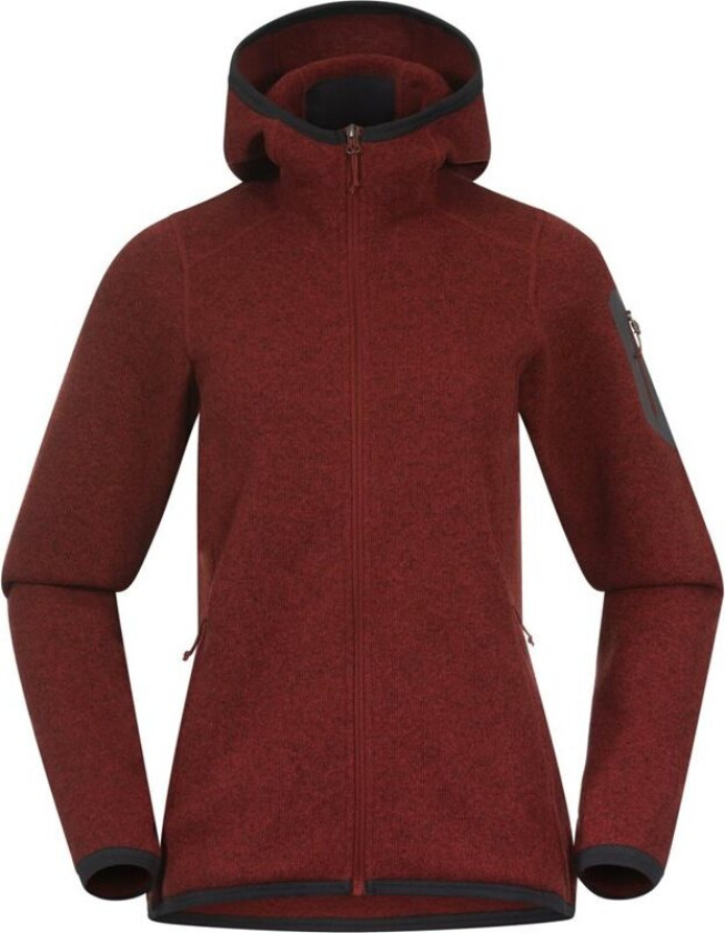 Women's Kamphaug Knitted Hoodie S, Chianti Red