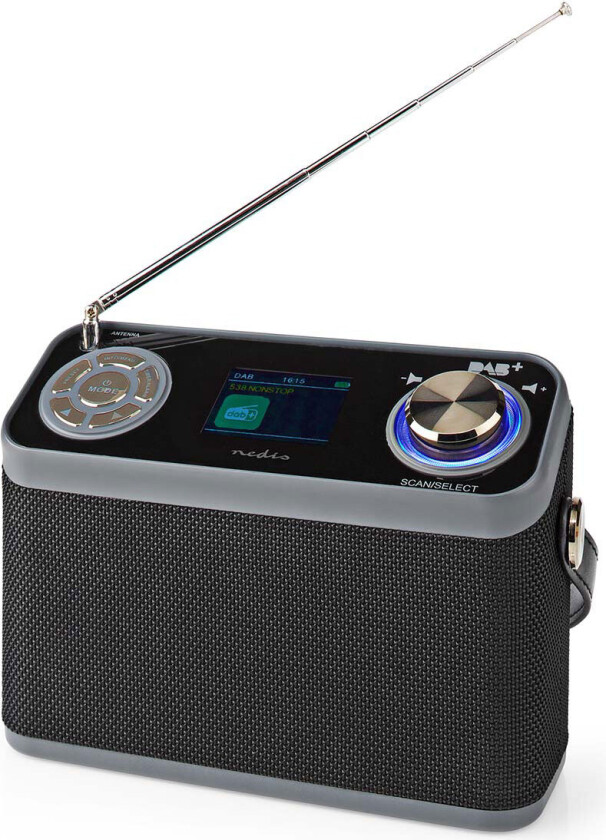 DAB+ Radio   Bord design   DAB+ / FM   2.4 "   Farge skjerm   Batteri drevet / Nettstrøm drevet   Digitalt   24 W   Bluetooth®   Hodetelefonutgang   V