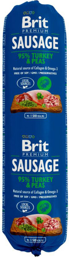 Brit Premium Kjøttpølsear Kalkun & Erter