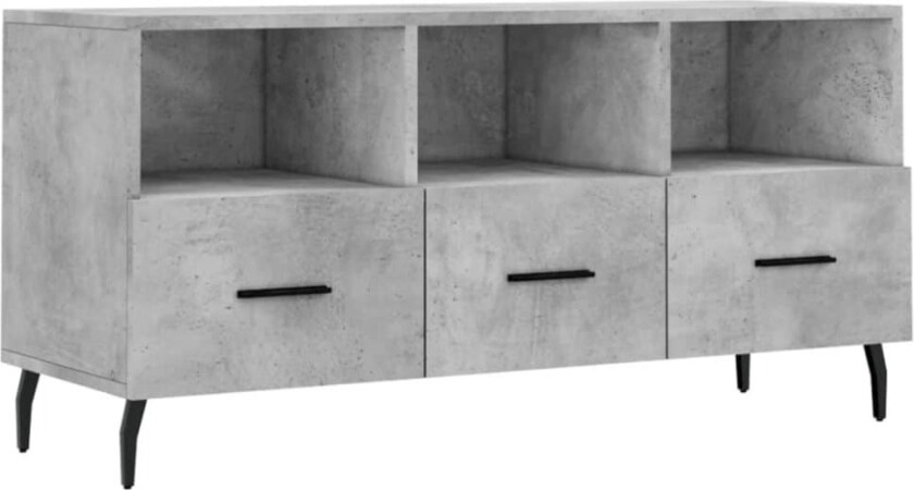 TV-benk betonggrå 120x35x48 cm konstruert tre