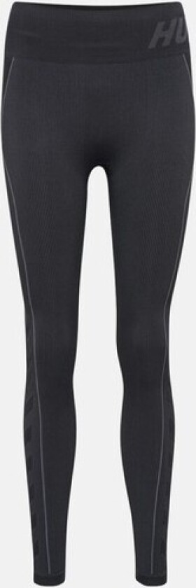 Women's hmlTE Christel Seamless MW Tights XS, Black/Asphalt Melange
