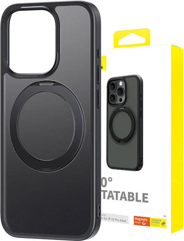 Magnetic Phone Case for iPhone 15 ProMax CyberLoop Series (Black)