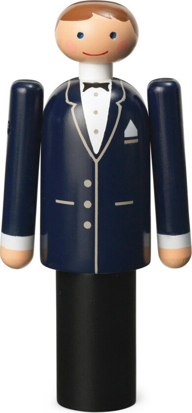 Kay Bojesen brudgom Blå-svart-hvit, 12 cm