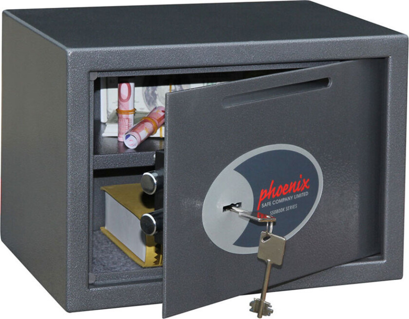 Bilde av Safe Co. SS0802KD, Grafitt, Metallisk, Flat nøkkel, 17 l, Stål, Gulv/vegg, 350 mm
