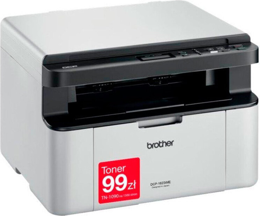 DCP-1623WE - Multifunksjonsskriver - S/H - laser - A4/Legal (medie) - opp til 20 spm (kopiering) - opp til 20 spm (trykking) - 150 ark - USB 2.0, Wi-Fi(n)