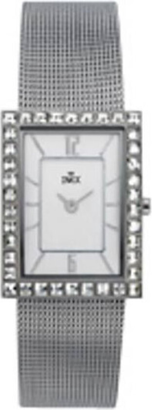 Inex Ladies Silver White A69342S4I - Kvarts - Sølv - Dameklokker - Meshlenke - Mineral
