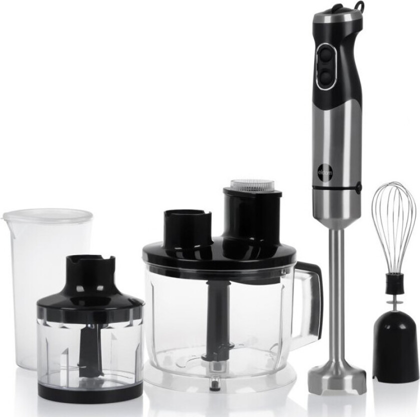 ELDOM BL200, Matlagingsblender, 0,4 l, Pulsfunksjon, Isknusing, 1000 W, Svart, Rustfritt stål