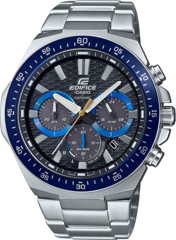Edifice EFS-S600D-1A2VUEF - Kvarts - Sølv - Herreklokker - Rustfritt stål - ledd m/pin - Safir