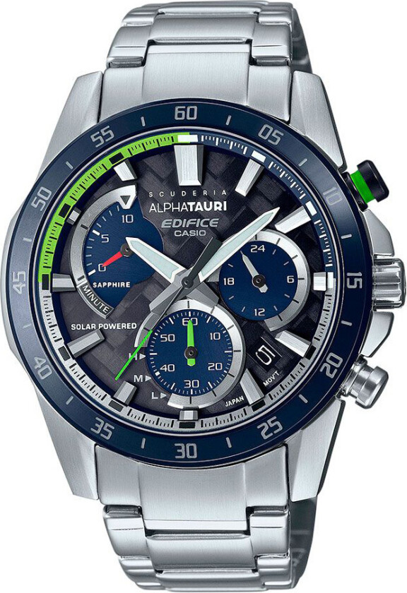 Edifice Limited EFS-S580AT-1AER - Kvarts - Sølv - Herreklokker - Rustfritt stål - Mineral