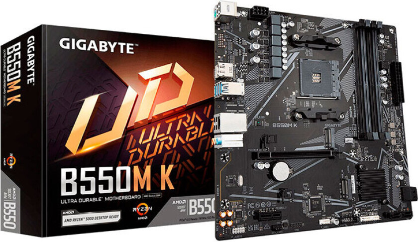 B550M K Hovedkort - AMD B550 - AMD AM4 socket - DDR4 RAM - Micro-ATX