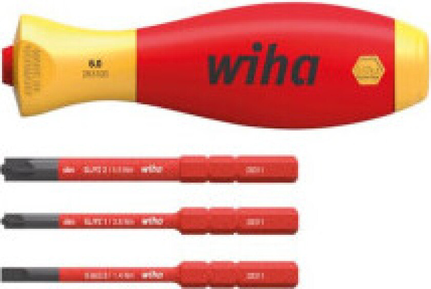 Wiha - Skrutrekker med bitsholdersett Softfinish Slimvario Electric