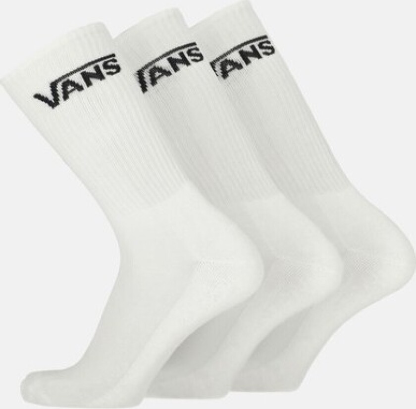 Wm Classic Crew Wmns A 6.5-10, White/Black, Onesize, Bomullssokker