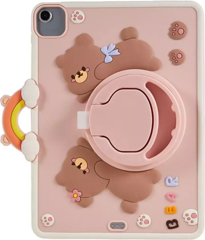 iPad Air (2022 / 2020) / Pro 11 (2022 / 2021 / 2020 / 2018) Fleksibelt Silikon Deksel med Stativ og Pennholder - Bjørner