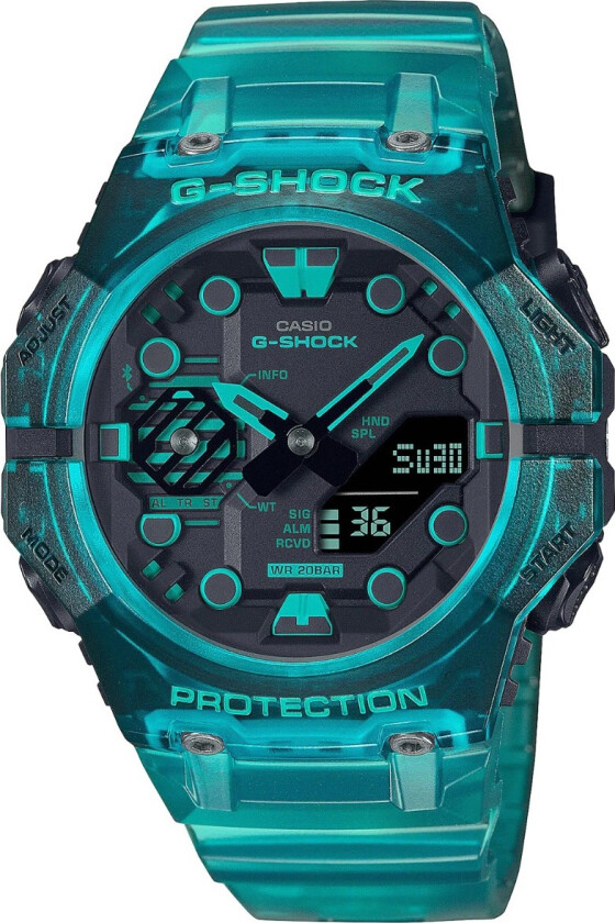 G-Shock GA-B001G-2AER - Anadigi - Blå - Herreklokker - Resin - Mineral