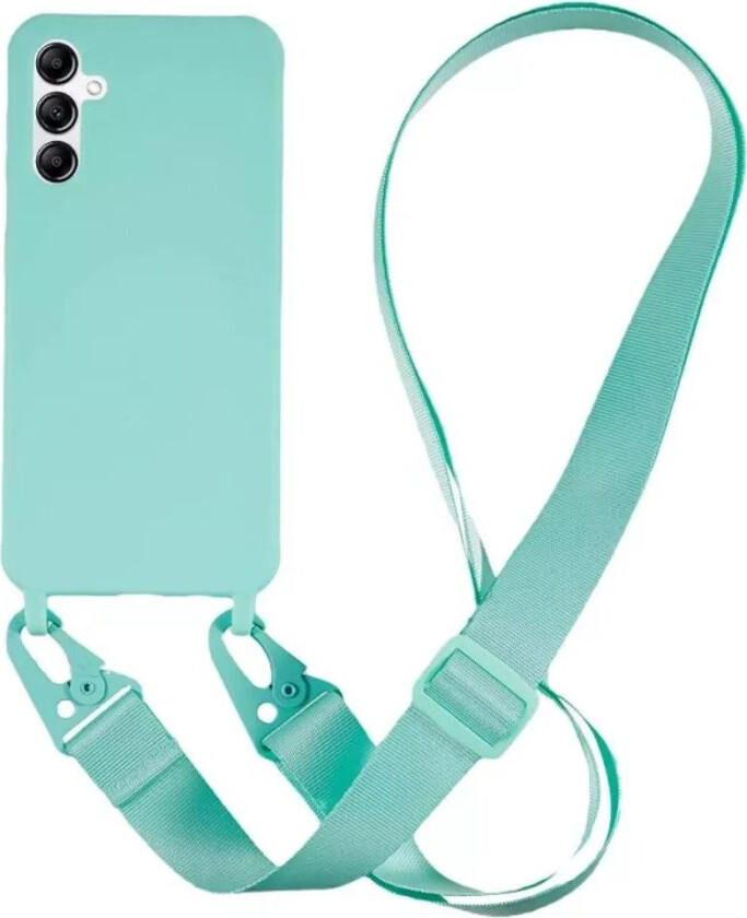 Samsung Galaxy A14 (5G) Fleksibelt Plastdeksel med Stropp - Mint Grønn