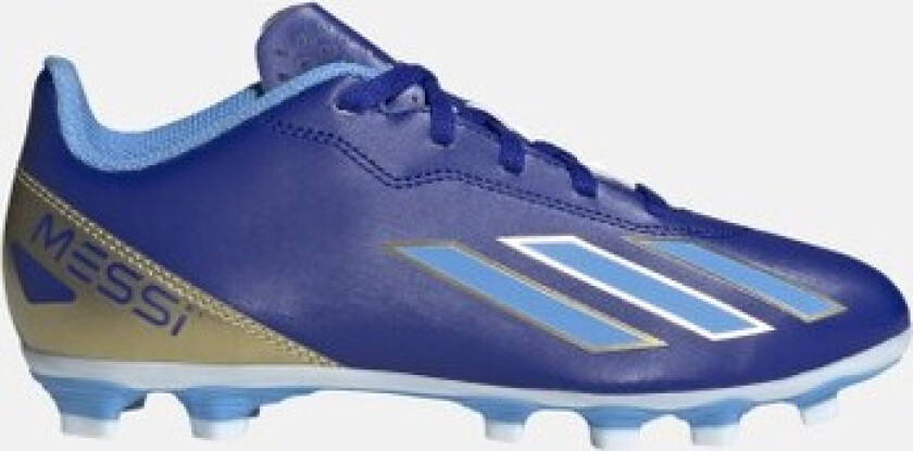adidas X Crazyfast Club Fxg Messi / Q1 24, fotballsko kunstgress, gress og grus, junior Lucid Blue/blue Burs