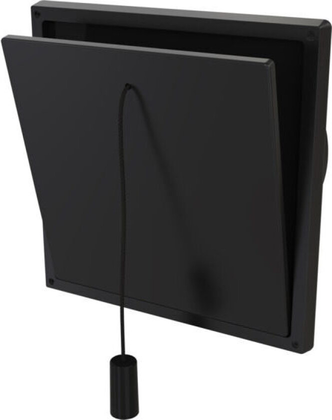 Klaffventil med stuss 100 KV2 sort - 49225
