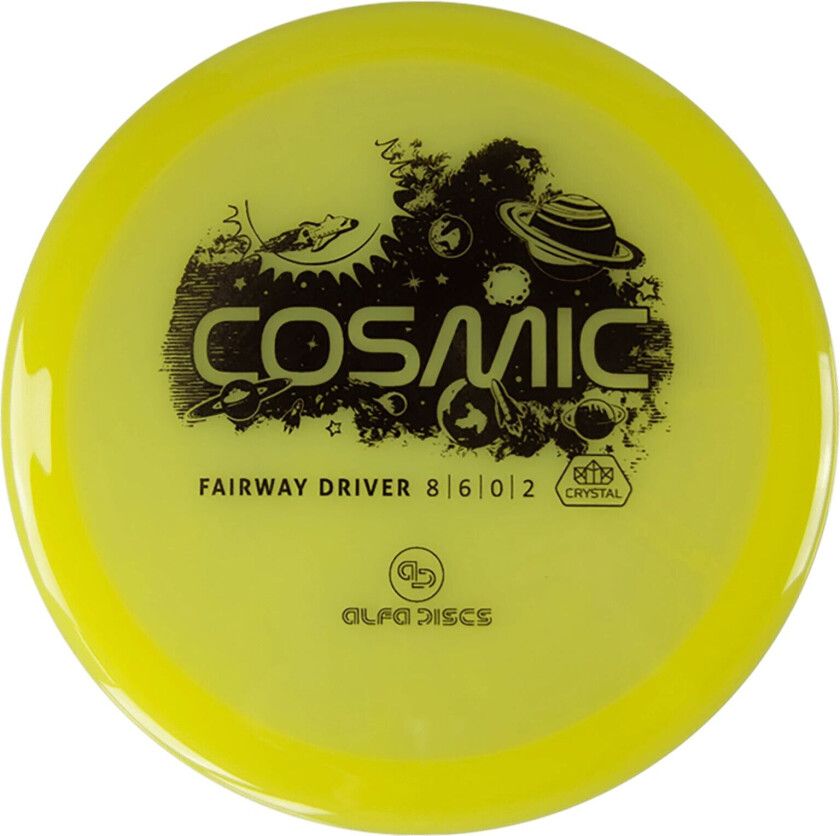 Crystal Line Driver Cosmic, driver frisbeegolf Yellow