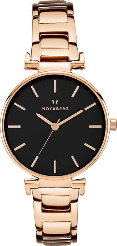 Modest Links MO636 - Kvarts - Rosegull - Dameklokker - Rustfritt stål - ledd m/pin - Mineral