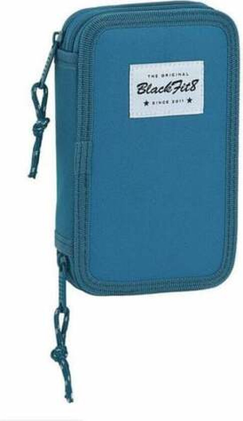Dobbelt pennal BlackFit8 M854 Blå 12,5 x 19,5 x 4 cm (28 deler)