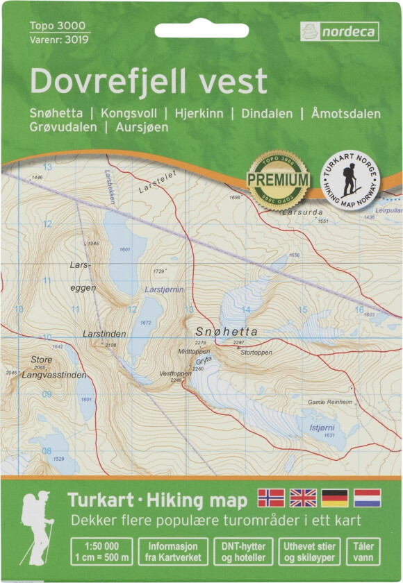 Dovrefjell Vest 1:50 000 STD