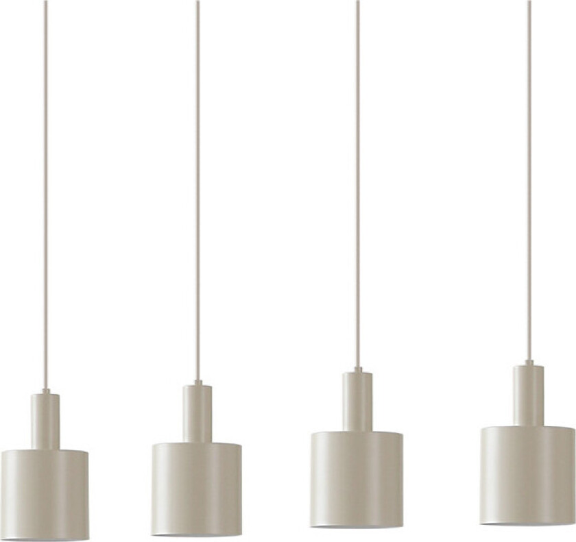 pendellampe Ovelia, beige, 4-lys.