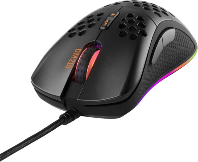 Dm210 Ultra-Light Rgb Gaming Mus - Svart