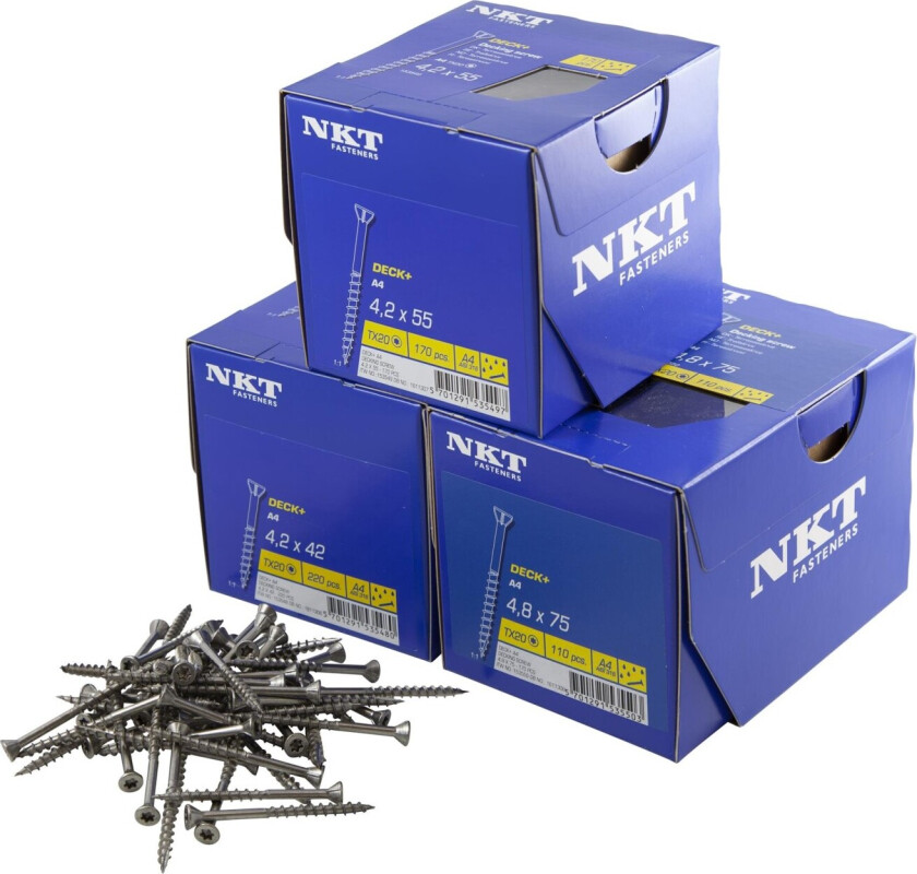Bilde av NKT Terrasseskrue 4,2 x 42 DECK+ rustfri A4 - 220 stk