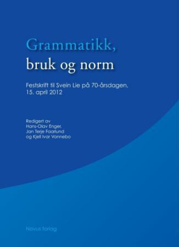 Grammatikk, bruk og norm