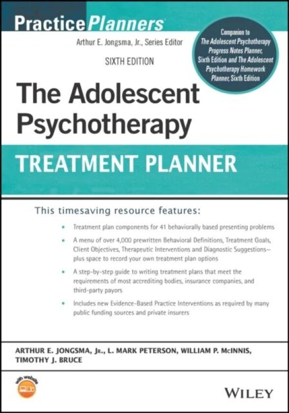 The Adolescent Psychotherapy Treatment Planner av Arthur E. Jr. (Psychological Consultants Grand Rapids Michigan) Jongsma, L. Mark (Bethany Christian