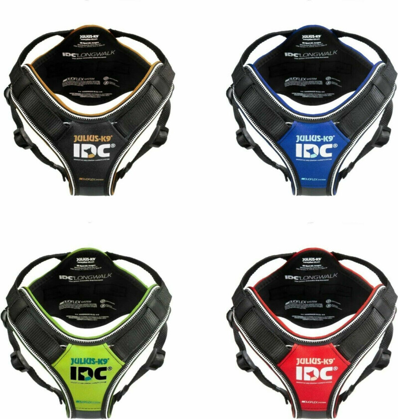 IDC Longwalk Hundesele Blå/Grå 2XL