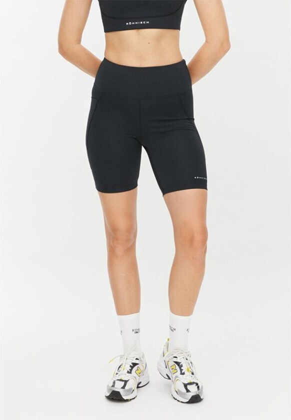 Flattering High Waist Bike Tights Dame Black XL