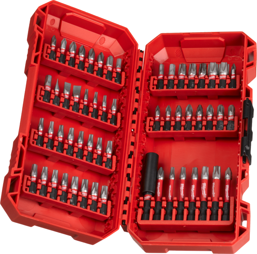 Slagbitsæt m/bor Shockwave Impact Duty, 56 dele