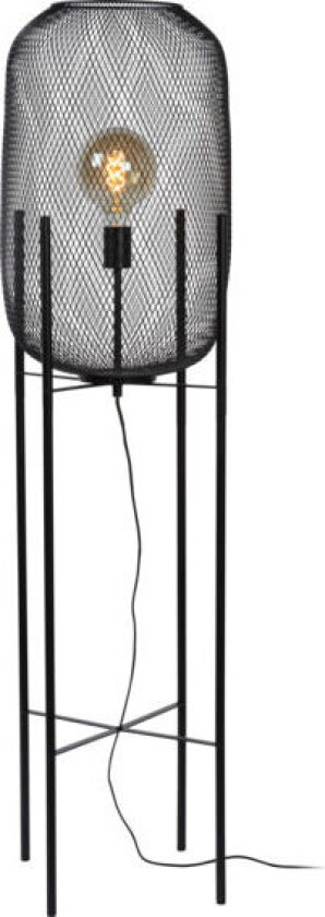 Mesh Gulvlampe 135cm E27 Sort - 92053
