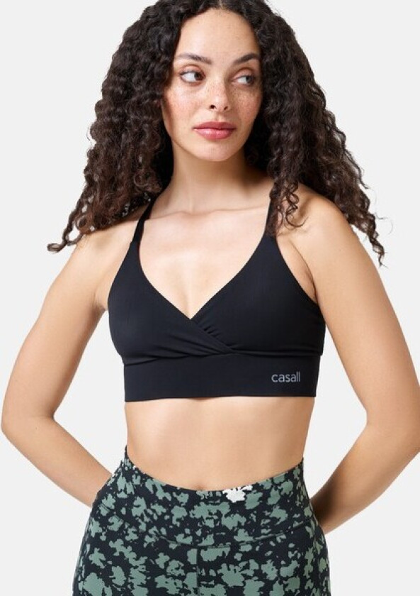 Wrap Sports Bra, Black, M, Løpeklær