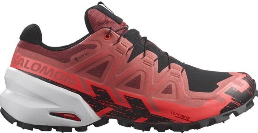 Spikecross 6 GTX Unisex Cow Hide/Black/Fiery Coral 43 ⅓