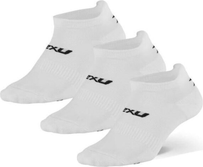 2xu Ankle Sock 3 Pack White/Black S (35-37)