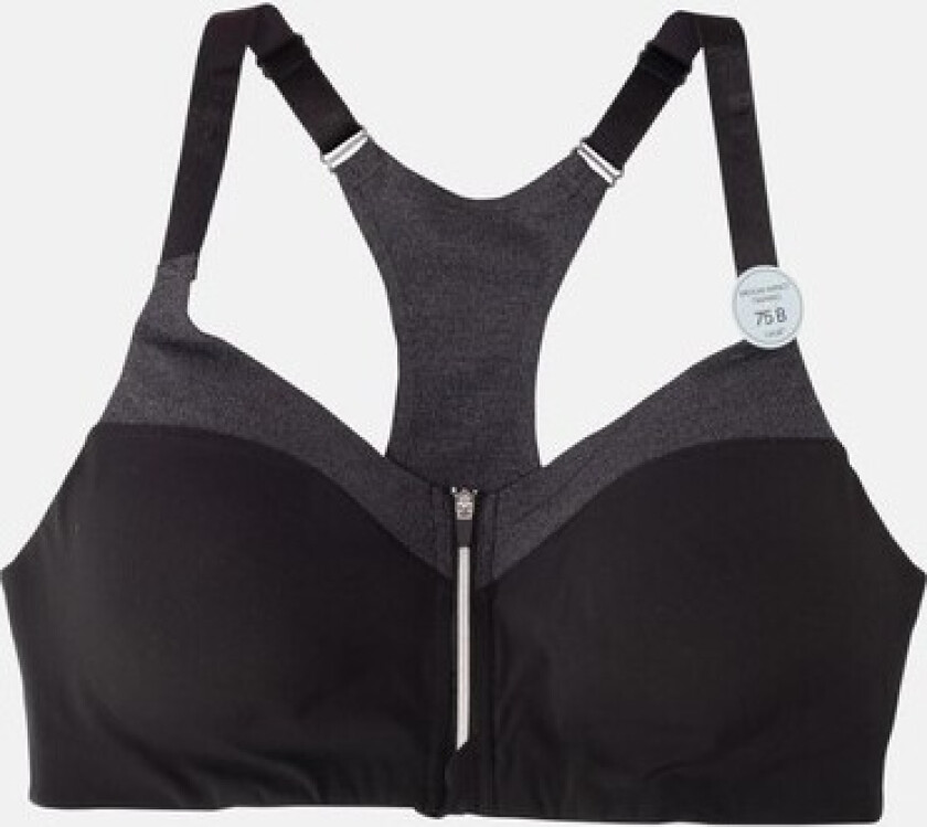 Front Zip Sports Bra Dk Grey Melange 80B