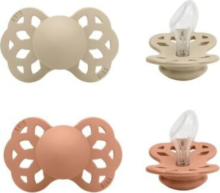 Infinity Silikon Smokk 2-pack Vanilla/Peach str. Str. 2