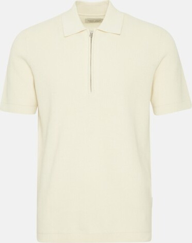 Cfkarl Knit Polo With Halfzip, White Asparagus, Xl, Piketrøyer