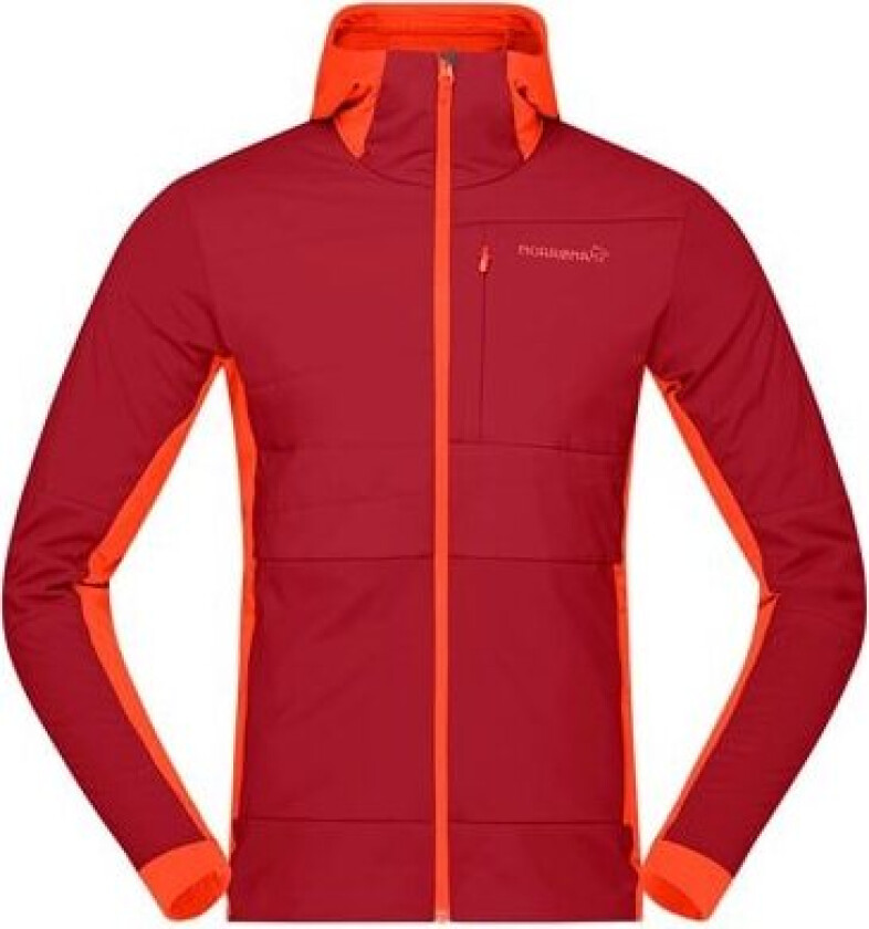 Men's Falketind Alpha90 Insulated Zip Hood S, Arednalin/Rhubarb