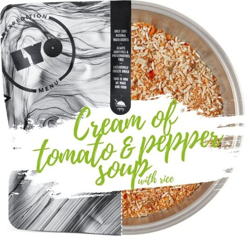 Cream Of Tomato And Pepper Soup With Rice