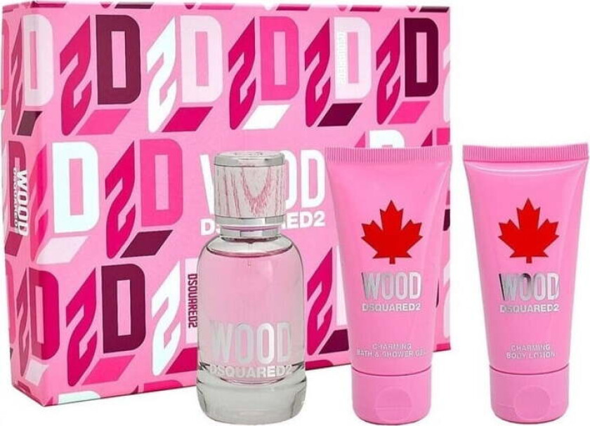 Giftset Dsquared2 Wood Pour Femme Edt 50ml + Sg 50ml + Bl 50ml